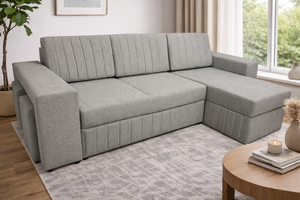 AMAKMEBLE  Narożnik Lara z pufami