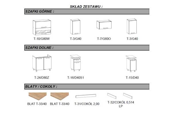 BogFran MEBLE KUCHENNE ZESTAW Tiffany 2.20 - zdjecie nr 3