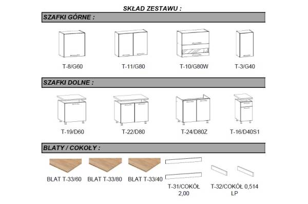 BogFran MEBLE KUCHENNE ZESTAW Tiffany 2.60 - zdjecie nr 3