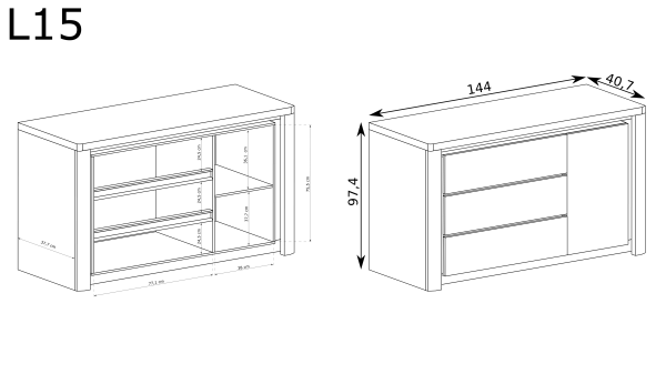 Jarstol Komoda Livinio L-15 - zdjecie nr 1