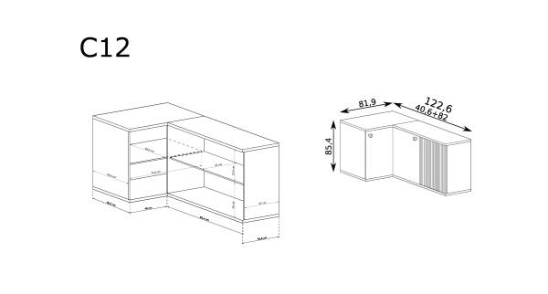 Jarstol Komoda narożna C-12 Cali - zdjecie nr 2