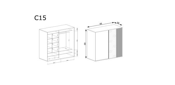 Jarstol Szafa przesuwna 200 C-15 Cali - zdjecie nr 5