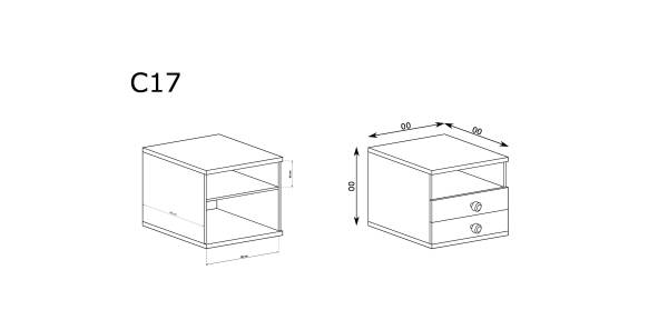 Jarstol Szafka nocna C-17 Cali - zdjecie nr 2