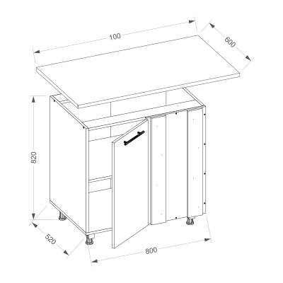 Halmar VENTO szafka dolna narożna DN100/82 - zdjecie nr 1
