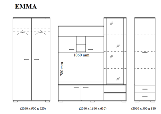Meble Gołąb (ul. 11-go Listopada 9 97-500 Radomsko) MEBLOŚCIANKA EMMA - zdjecie nr 1