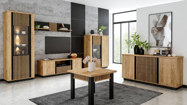 Meble Gołąb (ul. 11-go Listopada 9 97-500 Radomsko) SZAFKA RTV LAMELLO ART. 4 215CM - zdjecie nr 1