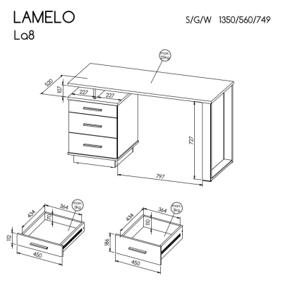Dolmar (Donaborów 62, 63-604 Baranów) BIURKO LAMELO LA8 - zdjecie nr 1