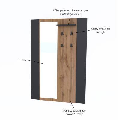 Mebel Bos (Krzeszowska 63 23-400 Biłgoraj) AMINO panel przedpokojowy z lustrem - zdjecie nr 3