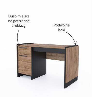 Mebel Bos (Krzeszowska 63 23-400 Biłgoraj) AMINO biurko 1d1s/130 - zdjecie nr 2