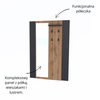 Mebel Bos (Krzeszowska 63 23-400 Biłgoraj) AMINO panel przedpokojowy z lustrem - zdjecie nr 2