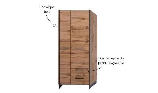 Mebel Bos (Krzeszowska 63 23-400 Biłgoraj) AMINO szafa 2d2s/45 - zdjecie nr 2