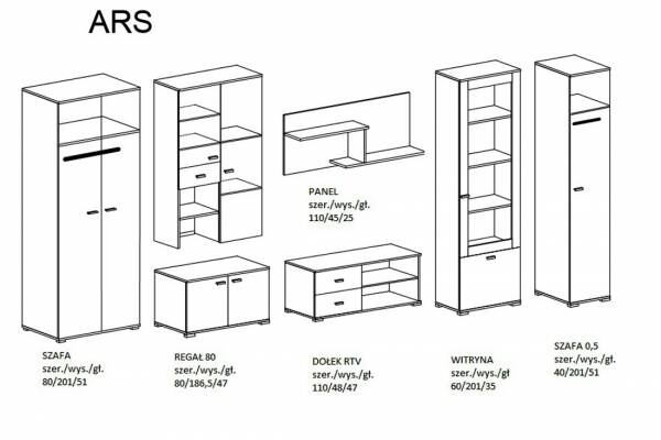 Idźczak Meble MEBLOŚCIANKA ARS - zdjecie nr 1