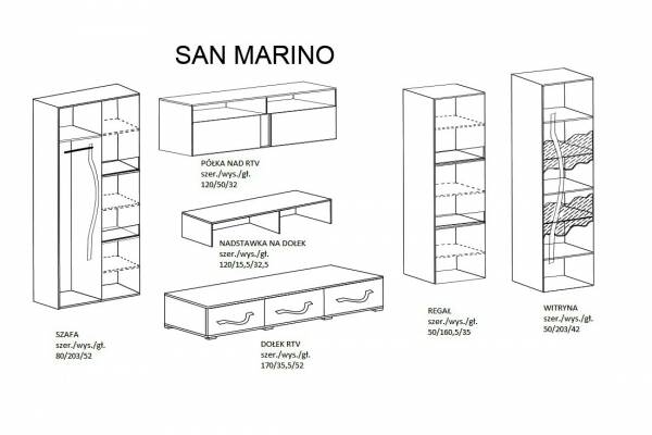 Idźczak Meble MEBLOŚCIANKA SAN MARINO - zdjecie nr 1